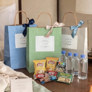 Wedding Welcome Bag, Custom Initials, Hotel Guest Bags Thank You - Etsy