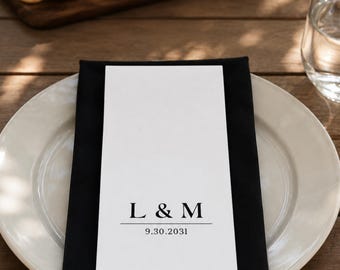 Paper Guest Towels, Monogram Wedding Napkins, Custom Napkin