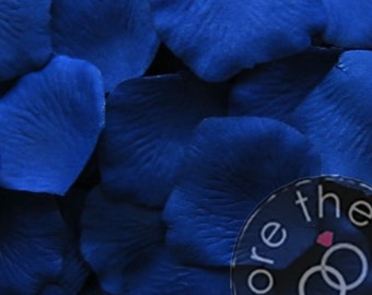 Rich Blue Wedding Petals - Faux Silk Petals - Artificial Petals - Flower Petals (Package of 100)