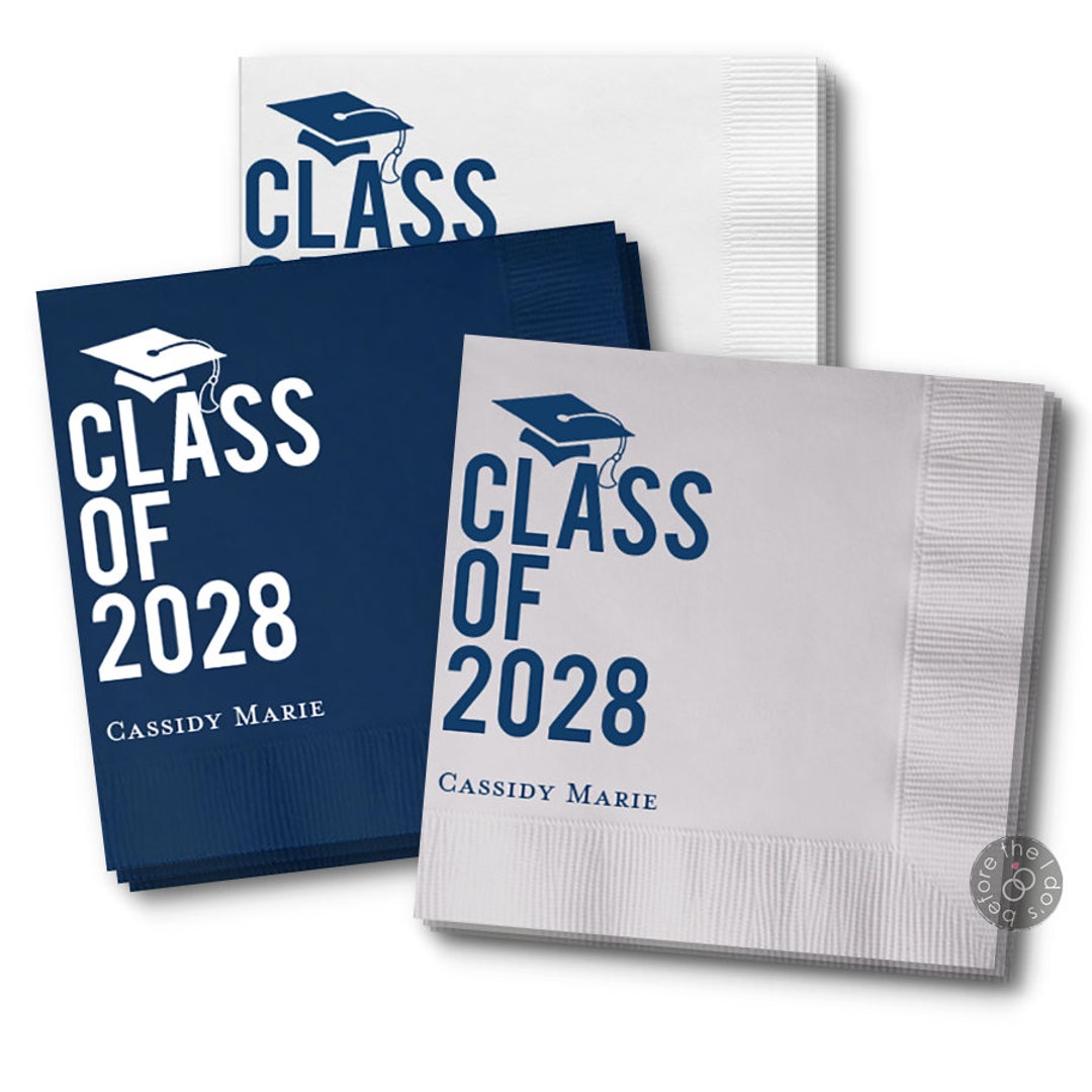 Graduation Class of Personalized Napkins Cocktail Napkins Paper