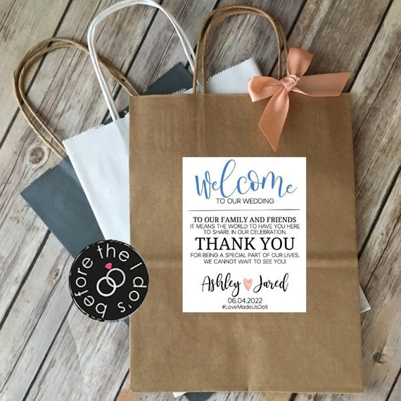 Custom Hotel Wedding Welcome Bags, Personalized Printed Welcome Bags, Out  of Town Guest Bags, Destination Wedding Welcome Bags - Etsy