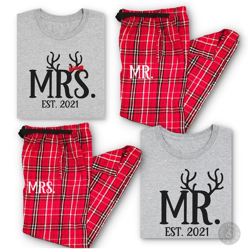 Take A Look About Mr And Mrs Xmas Pjs