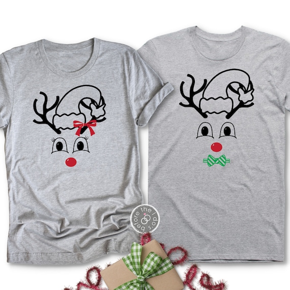 Reindeer Couple Christmas Shirts Matching Couple Shirts Christmas Outfit Reindeer Pajamas 2310 2T Etsy Canada