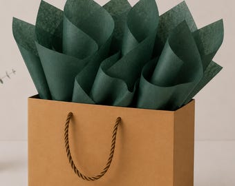 Forest Green Tissue Paper, Gift Wrapping
