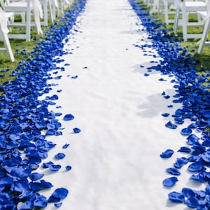 Rich Blue Wedding Petals, Faux Flower Petal (100 Package)