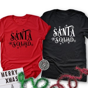 Santa Squad Christmas Shirt Set - Couple Matching Christmas - Mom and Dad Christmas - Christmas Pajama Tops (1934-2T)