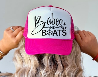 Babes and Boats Trucker Hat - Bachelorette Party Hat - Bachelorette Cruise Hat (2402-TH)
