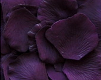 Eggplant / Deep Purple Silk Petals (Package of 100)