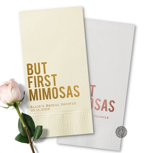 But First Mimosas Paper Guest Towels - Wedding Bridal Shower Guest Towels - Bridal Shower Brunch Napkins