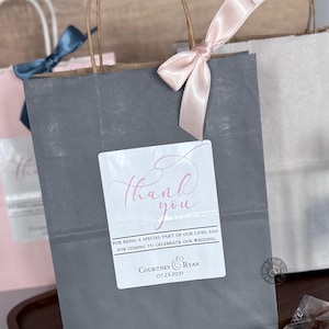 Thank You Wedding Welcome Bags, Custom Hotel Guest Gift Bag