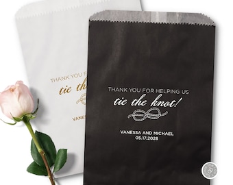 Thank You for Helping Us Tie the Knot Favor Bags - Wedding Favor Bags - Pretzel Bags - Wedding Treat Bags - Pretzel Wedding Bags