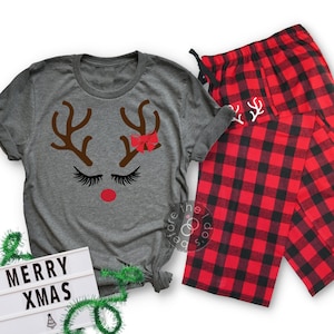 Christmas Pajama Set Merry Vibes Only Christmas Woman Pajamas Christmas Eve Pjs for Her 2421 pjher Etsy