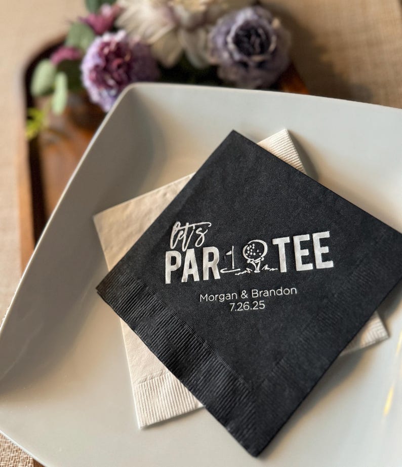BeforeTheIDos Golf Wedding Napkins - Thumbnail 4