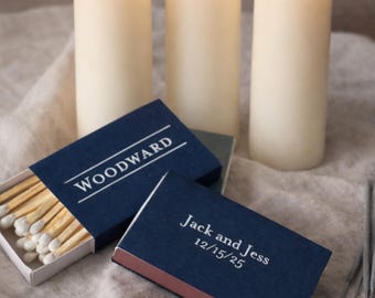 Custom Wedding Matchboxes, Last Name Matchbox, Matches Favors