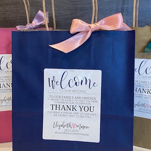 Custom Welcome to Our Wedding Bag, Personalized Wedding Gift Tote, Destination Welcome Bags for Guests