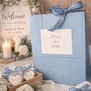 Wedding Welcome Bag, Custom Initials, Hotel Guest Bags Thank You