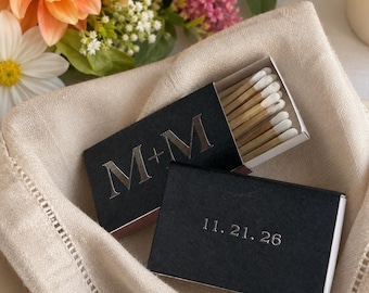 Monogram Matchboxes, Custom Wedding Matches, Match Favors, Personalized Initials