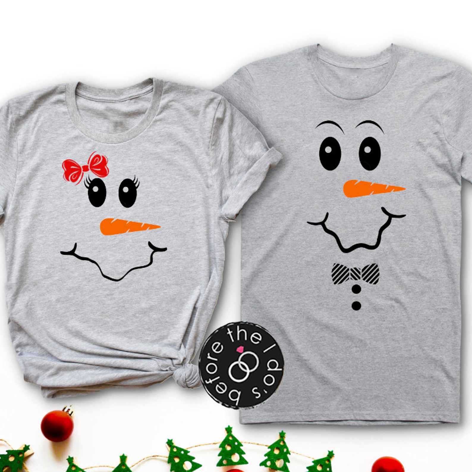 Snowman Couple Matching Christmas Shirts Couples Christmas Etsy Christmas Shirts For Couple