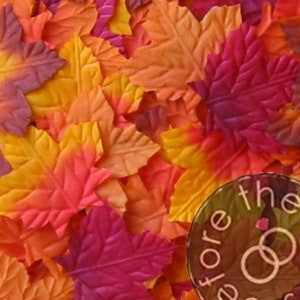 Autumn Artificial Leaves (Small) - Faux Leaves - Artificial Fall Decor - Autumn Leaves Wedding - Fall Leaves (Package of 200)