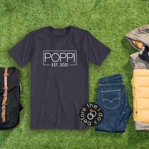 Poppi Shirt - New Grandpap Tee - Grandpa Shirt - Pregnancy Announcement - Future Pap Tee - Promoted to Grandpap - Pappy Tee (1829)