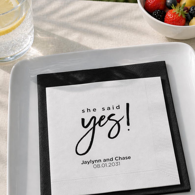 BeforeTheIDos Engagement Party Napkins