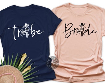 Bride or Tribe Tee - Bride Shirt - Bachelorette Party Shirts - Bride Fiesta - Bridesmaid Shirt - Bachelorette Fiesta (2111-T)