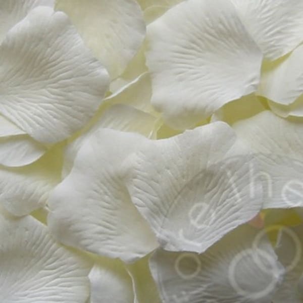 Ivory Wedding Petals - Faux Silk Petals - Artificial Petals - Flower Petals (Package of 100)