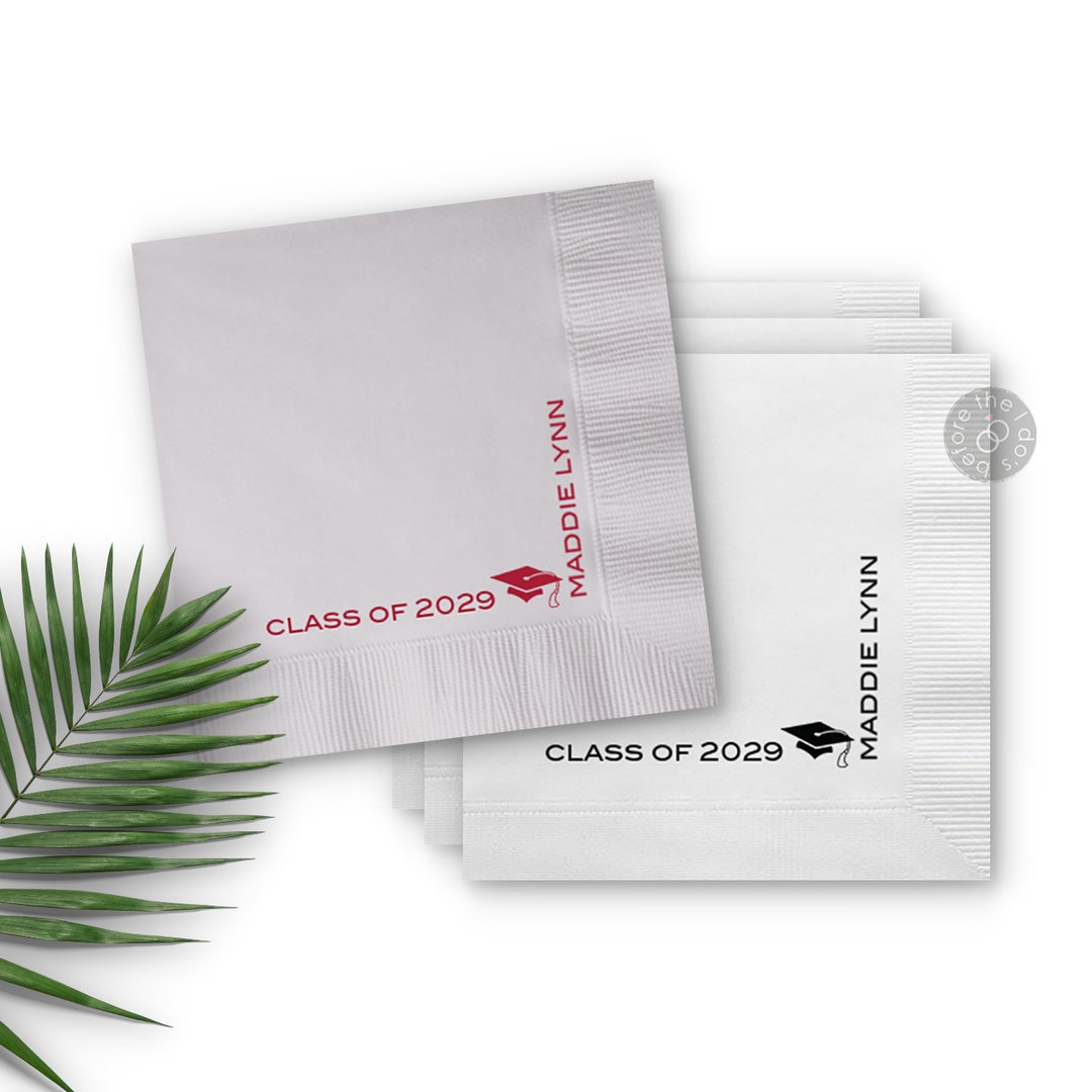 Graduation Class of Custom Napkins - Personalized Graduation Paper ...