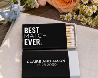 Matchbox Wedding Favors, Custom Wedding Matches, Best Match Ever