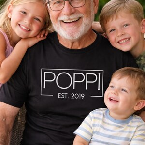 Poppi Shirt, Grandpa Christmas, Custom Family Tee