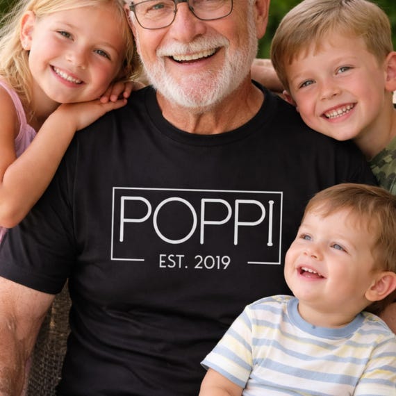 Poppi Shirt, Grandpa Christmas, Custom Family Tee