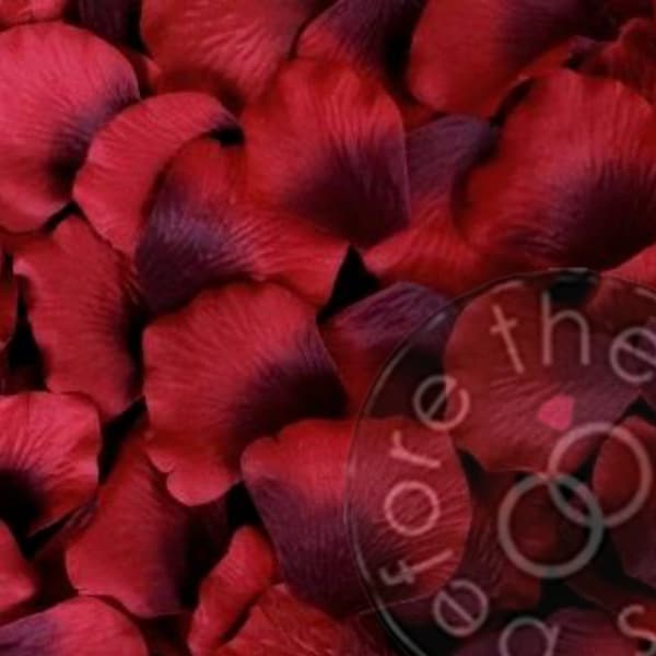 Burgundy Wedding Petals - Faux Silk Petals - Artificial Petals - Flower Petals (Package of 100)