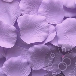 Lavender Wedding Petals, Faux Rose Petal (100 Package)
