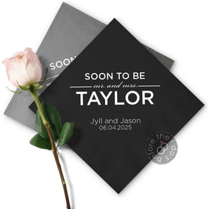 Soon to Be Mr and Mrs Personalized Wedding Napkins - Cocktail Napkins - Paper Wedding Napkins - Wedding Bar Napkins