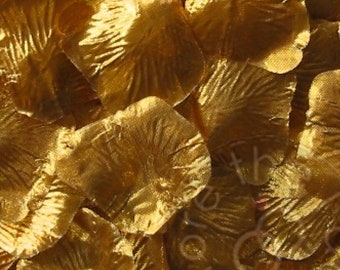 Gold Wedding Petals - Faux Silk Petals - Artificial Petals - Flower Petals (Package of 100)