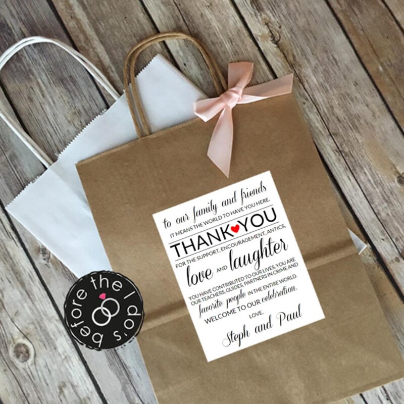 Welcome Bags for Wedding Guests at Hotel Etsy