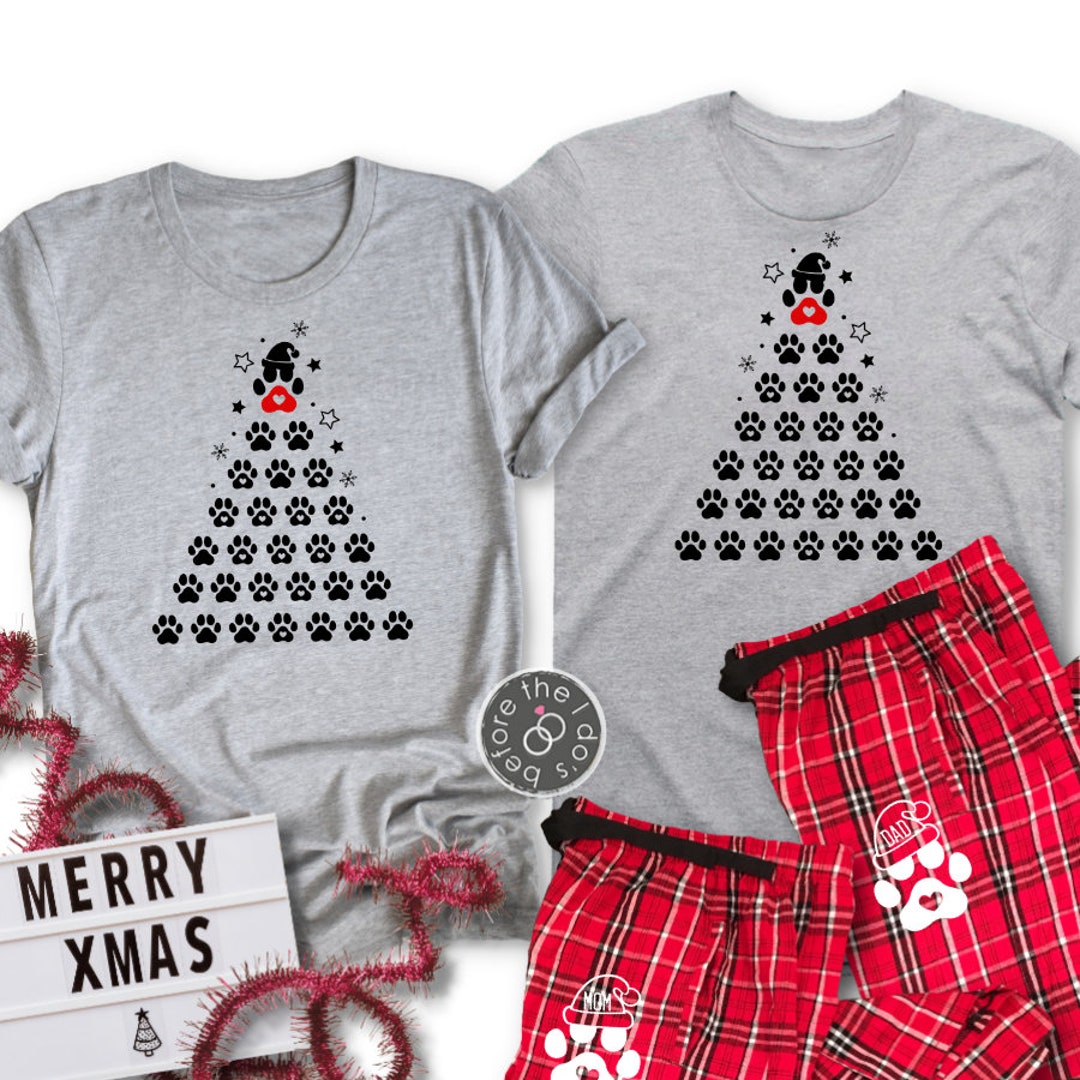 Christmas Fur Parent Pajamas Dog Parent Cat Parent Matching Couple Pjs