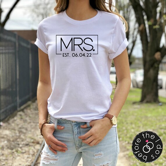 Camisetas de Sr. y Sra. Camisetas de recien casados Camisetas de regalo de boda Camiseta de Sra. Regalo de luna de miel Camisetas de pareja a juego 1495 2T Etsy Espana