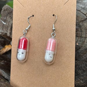 Happy Pill Kawaii Earrings I Rave Earrings, Festival Earrings, Festival Jewelry, Rave Jewelry, Festival accessories, Rave accessories.