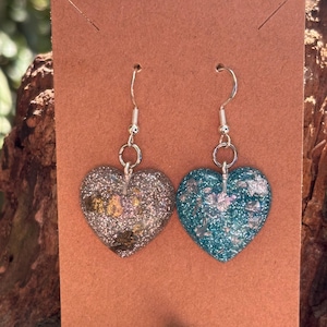 Mismatched Heart Earrings I Rave Earrings, Festival Earrings, Festival Jewelry, Rave Jewelry, Festival accessories, Rave accessories.