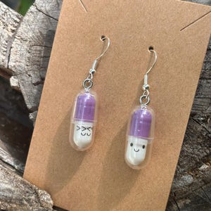 Happy Pill Kawaii Earrings I Rave Earrings, Festival Earrings, Festival Jewelry, Rave Jewelry, Festival accessories, Rave accessories.