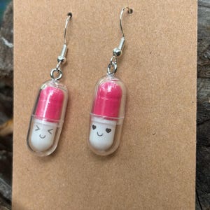 Happy Pill Kawaii Earrings I Rave Earrings, Festival Earrings, Festival Jewelry, Rave Jewelry, Festival accessories, Rave accessories.