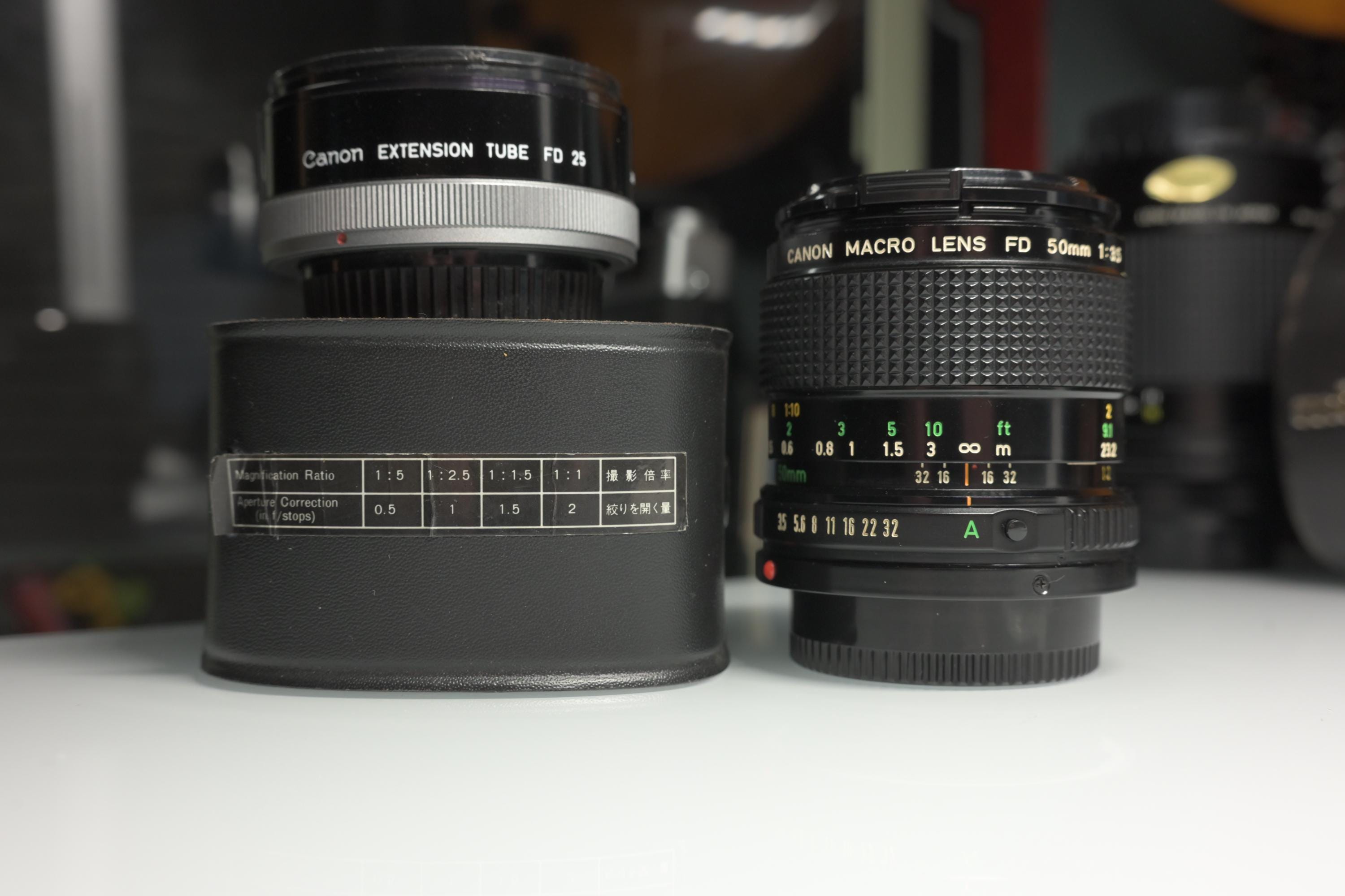 Canon FD Macro 50mm 3.5 Lens With 25mm Extension Tube - Etsy