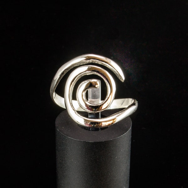Sterling Silver Spiral Ring, Sterling Silver Adjustable Ring
