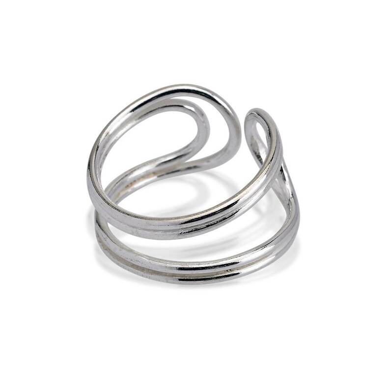 Sterling Silver Ring Dainty Adjustable Sterling Silver Ring Etsy