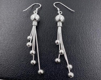 Ball and Stick Dangle Earrings,