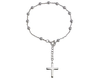 Sterling Silver Cross Bracelet BR02020