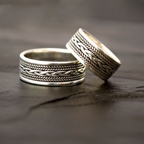 Sterling Silver Ring Band Sterling Silver Wedding Bands - Etsy