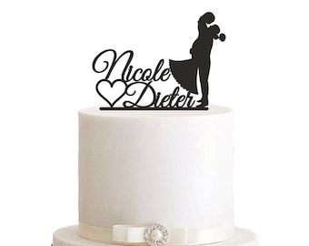 Acryl Cake Topper Für Hochzeitstorten – Personalisierbar, Lasergeschnitten, 13x15 Cm, Made In Germany