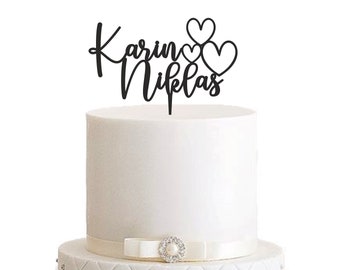 Topper / Herzen/ filigran / Vornamen / Cake Topper/ Tortenstecker / Hochzeit / Verlobung/ Topper/ Tortenfigur/ Wedding/ Tortendekor/ Love